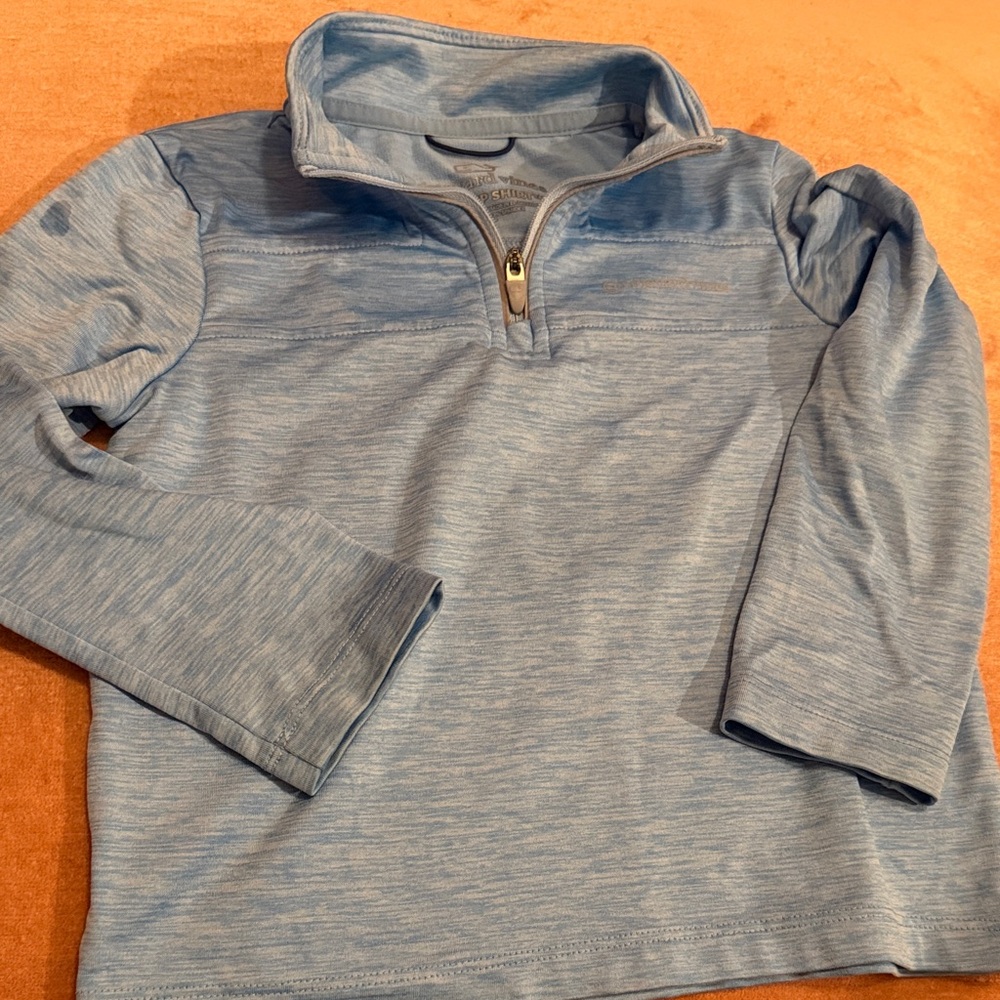 Vineyard Vines Heathered Sky Blue Zip Shirt
